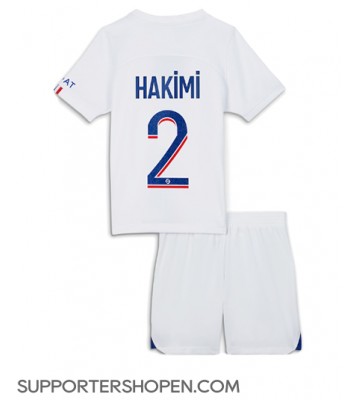 Paris Saint-Germain Achraf Hakimi #2 Tredje tröja Barn 2022-23 Kortärmad (+ korta byxor)